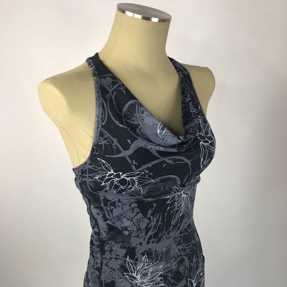 GAIAM Petal Racer Tank w/Bra S Blue & Gray - Picture 6 of 7